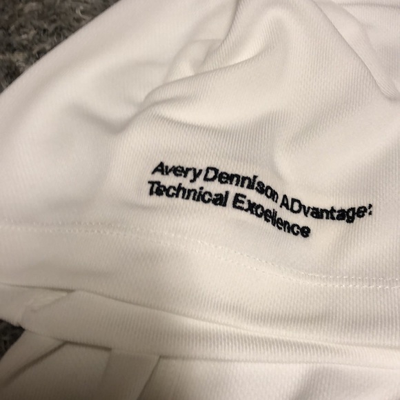 Nike Golf Mens Dri-Fit Avery Dennison Golf Polo Embroidered White Large - Picture 2 of 6